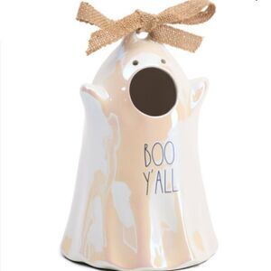 NEW RAE DUNN " Boo Ya'll" LUSTER GHOST BIRDHOUSE